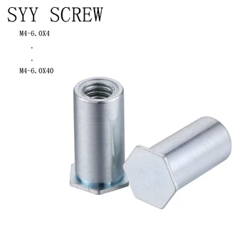 

10-40pieces M5-7.2mm hole blind rivet studs PEM BSO riveted studs standoff carbon steel blue zinc plating blind hole rivet nut