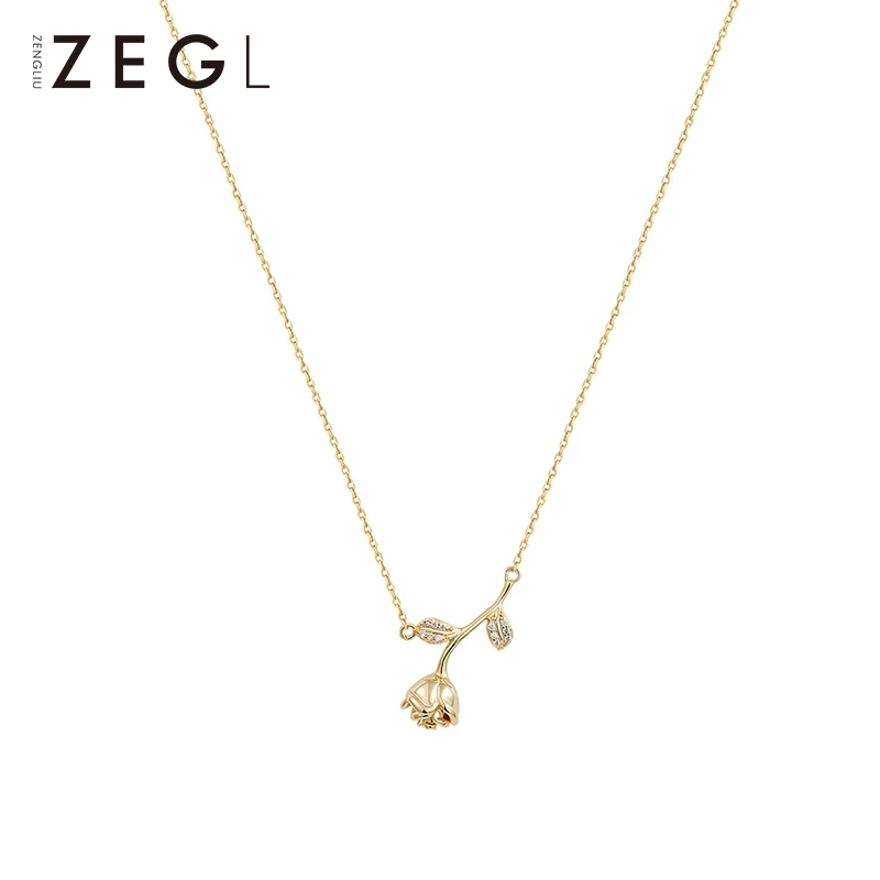 ZEGL rose necklace female clavicle chain simple temperament net red pendant necklace personalized jewelry
ZEGL rose necklace female clavicle chain simple temperament net red pendant necklace personalized jewelry