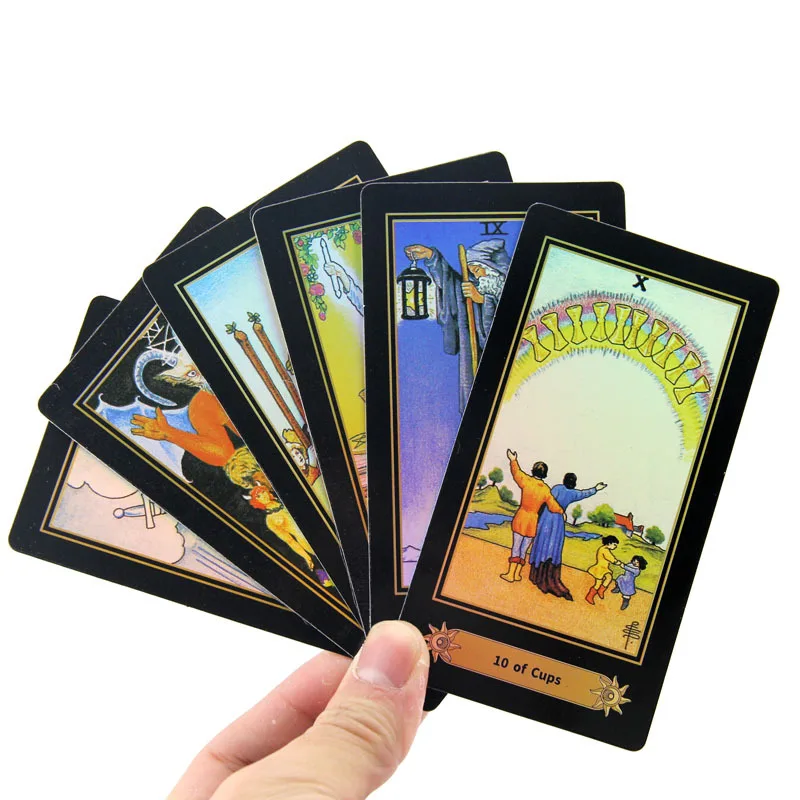 Holographic Tarot Cards Board Game 78 PCS Shine Cards Tarot Cards with English Edition Rules Deck Board Game Card
Holographic Tarot Cards Board Game 78 PCS Shine Cards Tarot Cards with English Edition Rules Deck Board Game Card