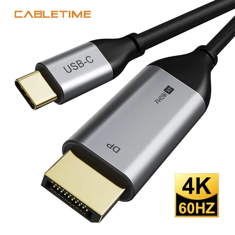 Cabletime Thunderbolt 3 USB C DisplayPort Cable 4K 60Hz USB Type C 3.1 to DP Adapter USB to DP UHD External Video N308
Cabletime Thunderbolt 3 USB C DisplayPort Cable 4K 60Hz USB Type C 3.1 to DP Adapter USB to DP UHD External Video N308