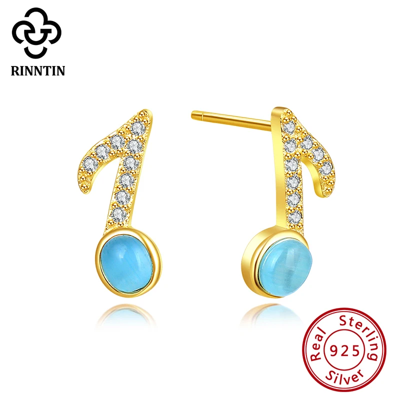 Rinntin S925 Silver AAAA CZ Zircon Stud Earring Dancing Melody Design with Cat Eye's Stone Women Party Jewelry Gift TSE175
Rinntin S925 Silver AAAA CZ Zircon Stud Earring Dancing Melody Design with Cat Eye's Stone Women Party Jewelry Gift TSE175