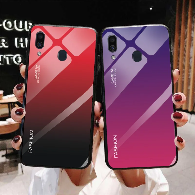 Tempered Glass Cases For Sansung A10 A30 A40 A50 A70 M20 Gradient Stained Color Bumper For Samsung A105F A305 Silicon Edge Cover
Tempered Glass Cases For Sansung A10 A30 A40 A50 A70 M20 Gradient Stained Color Bumper For Samsung A105F A305 Silicon Edge Cover
