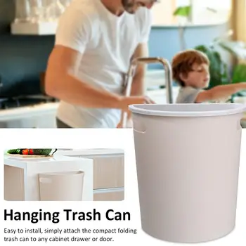Semi-circular Trash Can Hangable Kitchen Waste Sorting Tool Bathroom Bedroom Creative Paper Basket Cabinet Hanging Trash Can
Semi-circular Trash Can Hangable Kitchen Waste Sorting Tool Bathroom Bedroom Creative Paper Basket Cabinet Hanging Trash Can