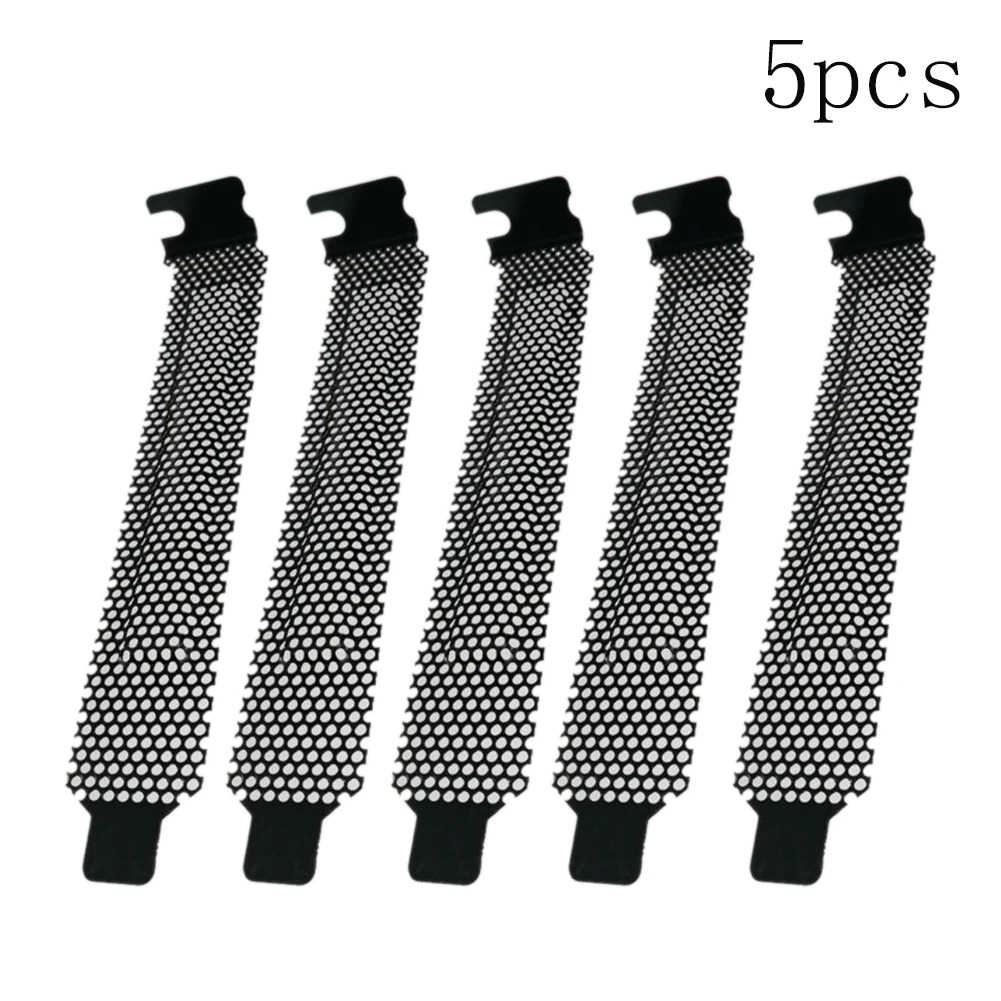 5pcs/set PCI Slot Cover Easy Install Blanking Plate Computer Case Board Cooling Fan Desktop Dust Filter With Screws Ventilation |