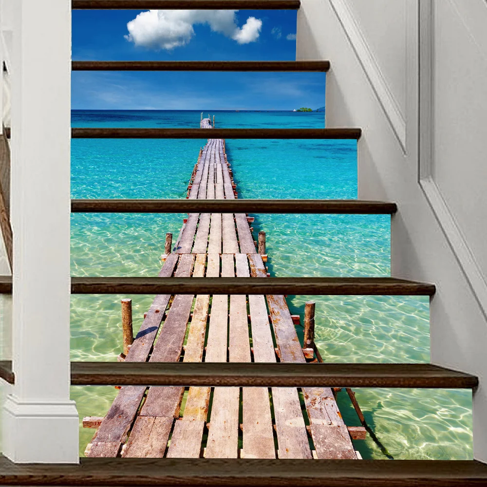 6 Pcs/Set 3D Landscape Self-adhesive Stairs Risers Sticker Mural Staircase Sticker Waterproof Home Wallpaper Decor Stair Sticker
6 Pcs/Set 3D Landscape Self-adhesive Stairs Risers Sticker Mural Staircase Sticker Waterproof Home Wallpaper Decor Stair Sticker