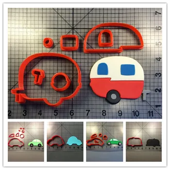 Camper bug car shape fondant cutters for decorated boy's birthday cake cupcakes and cookies 3D printed PLA cookie cutters 
Camper bug car shape fondant cutters for decorated boy's birthday cake cupcakes and cookies 3D printed PLA cookie cutters