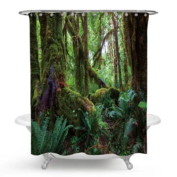 Forest Trees Printed 3d Bath Curtains Waterproof Polyester Fabric Washable Bathroom Shower Curtain Screen with Hooks Accessories
Forest Trees Printed 3d Bath Curtains Waterproof Polyester Fabric Washable Bathroom Shower Curtain Screen with Hooks Accessories