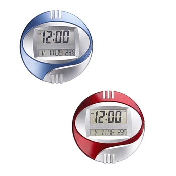 2Pcs Temperature Display Digital Wall Electronic Clock LCD Moderne Calendar LED Bracket Watch Mute - Blue & Red
2Pcs Temperature Display Digital Wall Electronic Clock LCD Moderne Calendar LED Bracket Watch Mute - Blue & Red