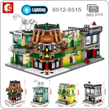 Sembo City Street Museum Bar Apartment Express Company 3D Model DIY Small Blocks Bricks Building Toy 4Pcs for Children no Box
Sembo City Street Museum Bar Apartment Express Company 3D Model DIY Small Blocks Bricks Building Toy 4Pcs for Children no Box
