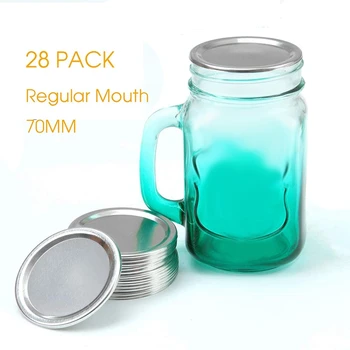 28 Pieces Regular Mouth Jar Lids Split-Type Sealing Lids Canning Jar Caps Lids Compatible with Mason Jar,70 mm (Silver)
28 Pieces Regular Mouth Jar Lids Split-Type Sealing Lids Canning Jar Caps Lids Compatible with Mason Jar,70 mm (Silver)