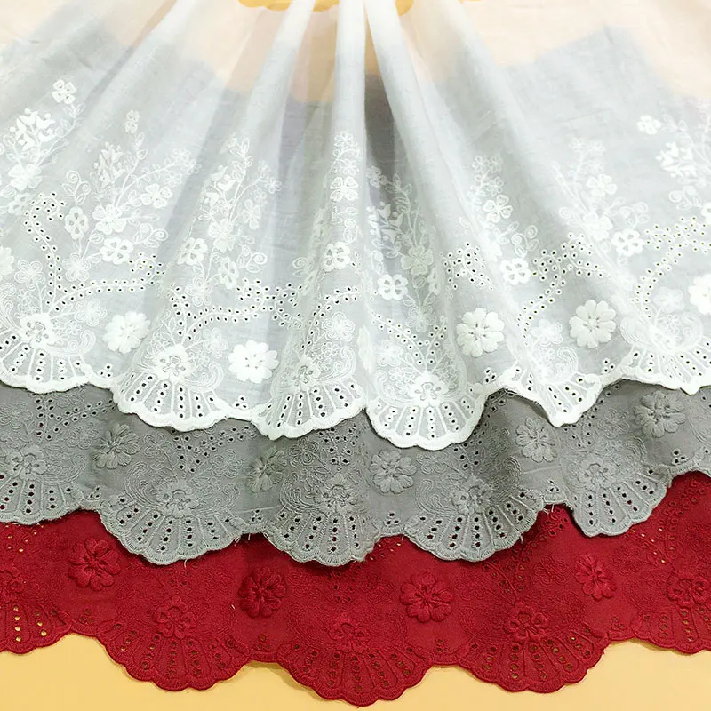 Cotton Lace Trim 5 yard Ivory Black Red Apricot Embroidered Ribbon Tapes Cloth Fabric Clothing Dress Sewing 26cm 10.2"Wide M4F39
Cotton Lace Trim 5 yard Ivory Black Red Apricot Embroidered Ribbon Tapes Cloth Fabric Clothing Dress Sewing 26cm 10.2"Wide M4F39