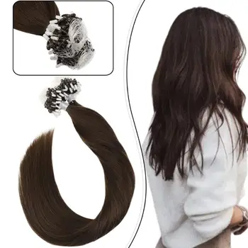 Ugeat Micro Loop Human Hair Extensions 14-24" Brown Color #4 Machine Remy Hair Micro Ring Hair Extensions 1g/1s 50g/50strands
Ugeat Micro Loop Human Hair Extensions 14-24" Brown Color #4 Machine Remy Hair Micro Ring Hair Extensions 1g/1s 50g/50strands