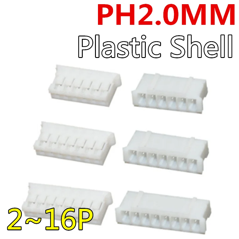 50pcs/lot PH2.0mm Plastic Shell / Housing PH 2.0MM 2P/3P/4P/5P/6P/7P/8P/9P/10P/11P/12P/13P/14P/15P/16P White connector
50pcs/lot PH2.0mm Plastic Shell / Housing PH 2.0MM 2P/3P/4P/5P/6P/7P/8P/9P/10P/11P/12P/13P/14P/15P/16P White connector