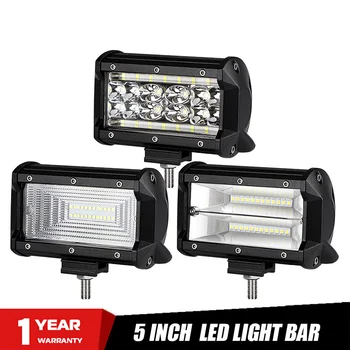 5 inch 72W 80W Offroad LED Light Bar Wide Flood Spot Combo Work Lamp 5000LM 12V 24V For Truck Tractor 4x4 UAZ GAZ ATV Car
5 inch 72W 80W Offroad LED Light Bar Wide Flood Spot Combo Work Lamp 5000LM 12V 24V For Truck Tractor 4x4 UAZ GAZ ATV Car