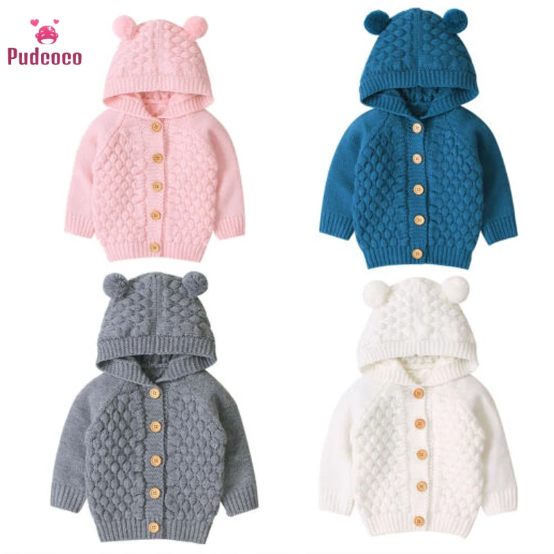 Pudcoco 2019 Brand 0-24M Winter Infant Baby Girls Boys Warm Coat 3D Ears Hooded Long Sleeve Knit Lovely Coat Outwears 4 Colors 
Pudcoco 2019 Brand 0-24M Winter Infant Baby Girls Boys Warm Coat 3D Ears Hooded Long Sleeve Knit Lovely Coat Outwears 4 Colors