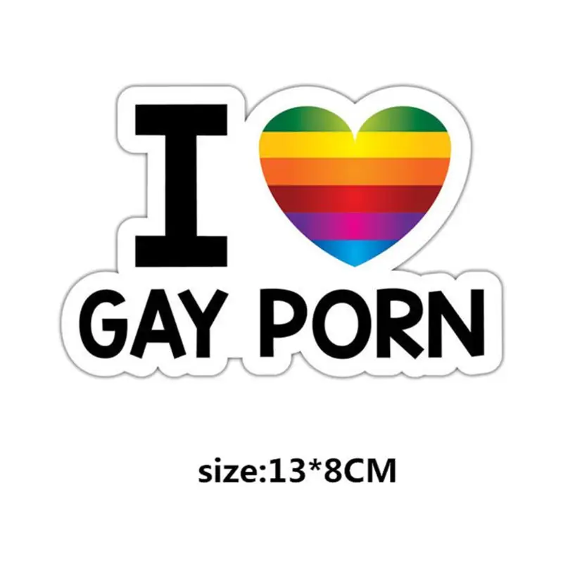 I Love Gay Porn Sex LGBT Lesbian Funny Car Bumper