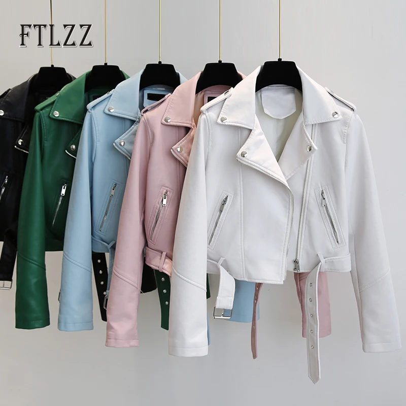 New 2020 Women Biker Faux Leahter Jacket Fashion Spring Autumn Long Sleeve Zipper Short Coats Ladies Moto Pu Outerwear Femme
New 2020 Women Biker Faux Leahter Jacket Fashion Spring Autumn Long Sleeve Zipper Short Coats Ladies Moto Pu Outerwear Femme