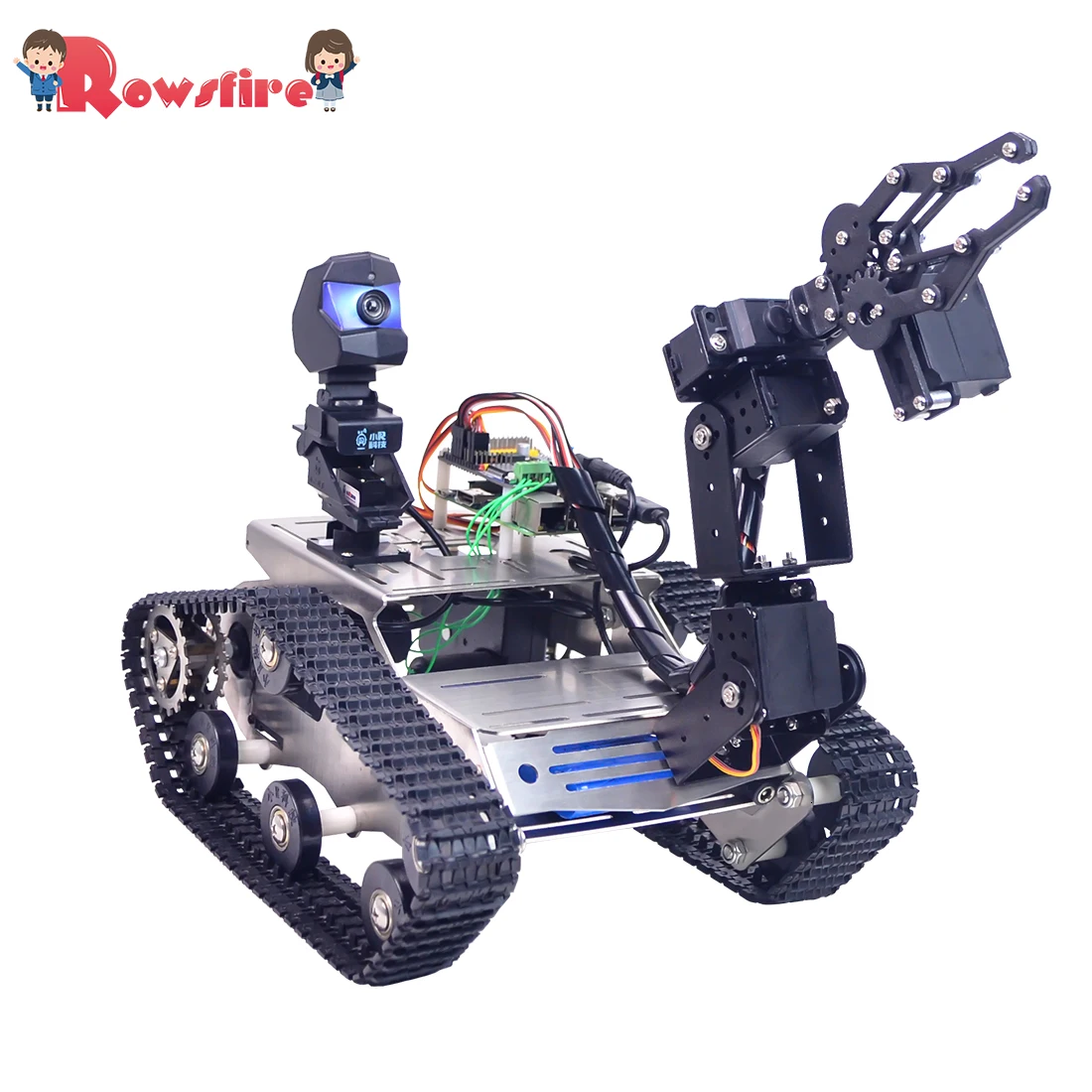 Programmable TH WiFi FPV Tank Robot Car Kit with Arm for Arduino MEGA - Standard Version/Avoidance Version Small/Larger Claw
Programmable TH WiFi FPV Tank Robot Car Kit with Arm for Arduino MEGA - Standard Version/Avoidance Version Small/Larger Claw