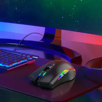 2.4Ghz Wireless Gaming Mouse Rechargeable 2400DPI Adjustable RGB Gamer Mice R2JB 
2.4Ghz Wireless Gaming Mouse Rechargeable 2400DPI Adjustable RGB Gamer Mice R2JB