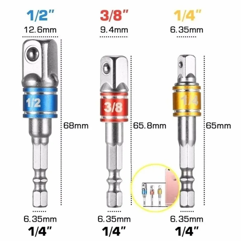 1PC Power Hand Tools Sockets Adapter Sets Hex Square Nut Driver Drill Impact Socket Extension Bit Adapter Socket Wrench Adapter
1PC Power Hand Tools Sockets Adapter Sets Hex Square Nut Driver Drill Impact Socket Extension Bit Adapter Socket Wrench Adapter