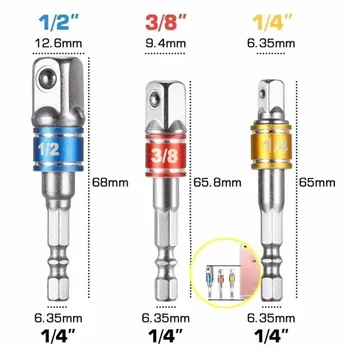 1PC Power Hand Tools Sockets Adapter Sets Hex Square Nut Driver Drill Impact Socket Extension Bit Adapter Socket Wrench Adapter
1PC Power Hand Tools Sockets Adapter Sets Hex Square Nut Driver Drill Impact Socket Extension Bit Adapter Socket Wrench Adapter
