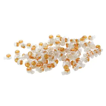 100 x Air Tight Orange Clear Button Cable UY Butt Splice Connectors
100 x Air Tight Orange Clear Button Cable UY Butt Splice Connectors