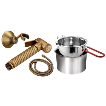1 Set Double Boiler, Heat-Resistant Handle & 1 Set Bidet Shower Set Sprayer Toilet Bidet Faucet
1 Set Double Boiler, Heat-Resistant Handle & 1 Set Bidet Shower Set Sprayer Toilet Bidet Faucet