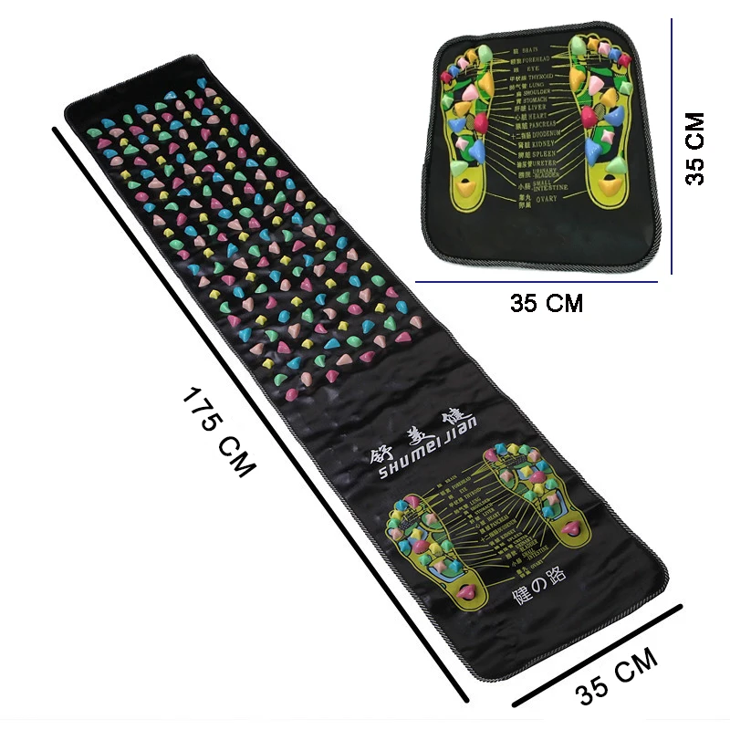 

Foot massager Reflexology Walk Stone Foot Leg Pain Relieve Physiotherapy Chinese Health Care Acupressure Mat Pad massageador