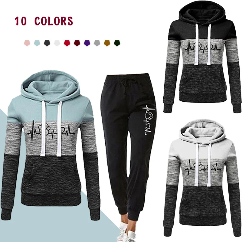 2021 Spring Woman Casual Two Piece Outfits Pullovers Hoodies And Elastic Waist Jogger Pants Autumn Tracksuit Suit Female Sets
2021 Spring Woman Casual Two Piece Outfits Pullovers Hoodies And Elastic Waist Jogger Pants Autumn Tracksuit Suit Female Sets
