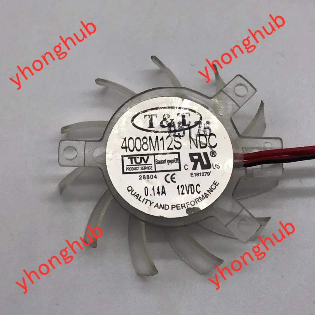 T & T 4008M12S 12V 0.14A 60mm Dia. Вентилятор охлаждения сервера 29x29x23 мм c.t.c
T & T 4008M12S 12V 0.14A 60mm Dia. Вентилятор охлаждения сервера 29x29x23 мм c.t.c