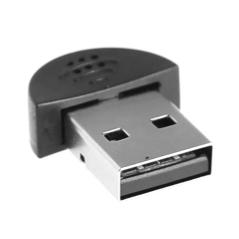 Фото Черный супер мини USB 2 0 разъем микрофон Речевая запись аудио адаптер для ноутбука