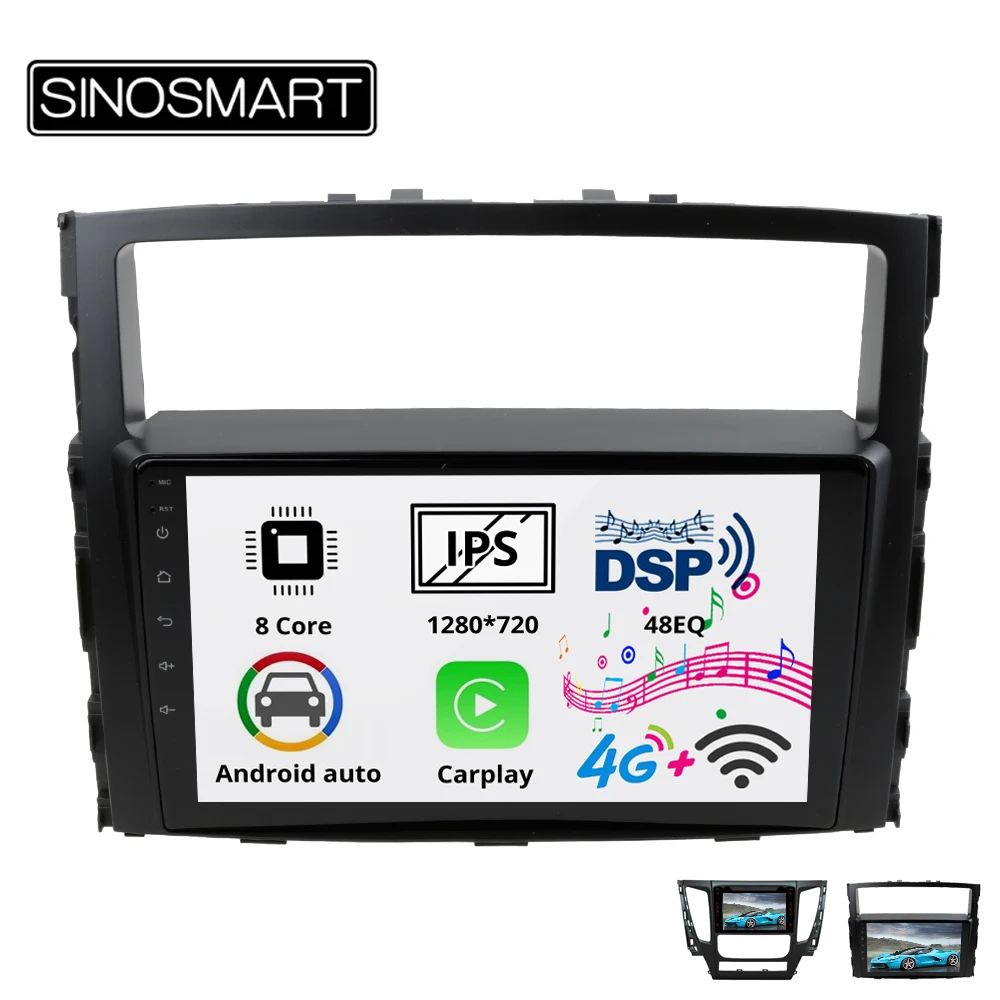 Sinosmart 8 ядро DSP48EQ 2Din IPS/QLED 2.5D экран автомобильный gps мультимедийное радио навигации