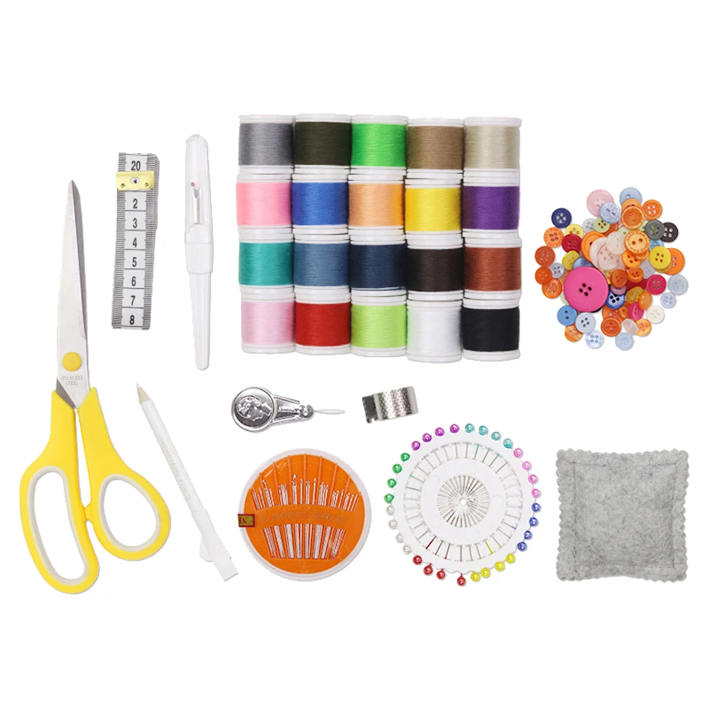 88 Pieces/Set Essential Sewing Tools Kit for DIY Embroidery Needlework Crafts 88 Pieces/Set Essential Sewing Tools Kit for DIY Embroidery Needlework Crafts