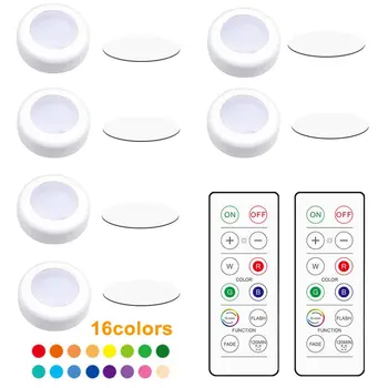 6pcs 16 Colors RGB Closet Color Changing Led Under Cabinet Light Wireless Nightlight With Remote Control Wardrobe Home Kitchen
6pcs 16 Colors RGB Closet Color Changing Led Under Cabinet Light Wireless Nightlight With Remote Control Wardrobe Home Kitchen