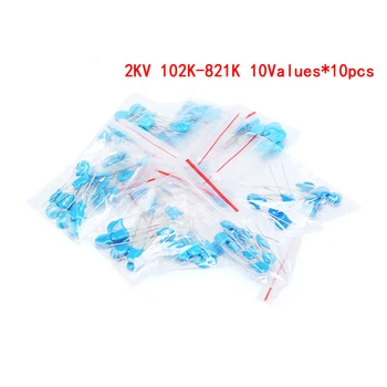 100PCS/lot 2KV high voltage ceramic capacitor Assortment Kit 2KV 102K 221K 332K 471K 472K 561K 681K 821K Ceramic Capacitors set
100PCS/lot 2KV high voltage ceramic capacitor Assortment Kit 2KV 102K 221K 332K 471K 472K 561K 681K 821K Ceramic Capacitors set
