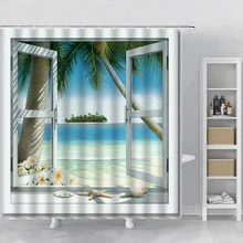 Ocean Beach Scenery Shower Curtain Tropical sea Landscape Window Print Aesthetic Art Polyester Fabric Bathroom Curtain with Hook 
Ocean Beach Scenery Shower Curtain Tropical sea Landscape Window Print Aesthetic Art Polyester Fabric Bathroom Curtain with Hook