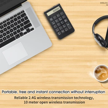 2.4G Smart Rechargeable Ergonomic LCD Screen Non Slip USB Receiver Digital Display Numeric Keypad Wireless Keyboard Accounting
2.4G Smart Rechargeable Ergonomic LCD Screen Non Slip USB Receiver Digital Display Numeric Keypad Wireless Keyboard Accounting