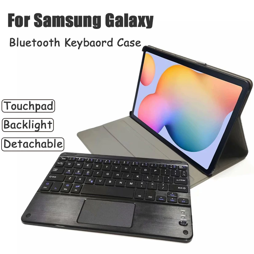 5.1 Bluetooth Keyboard Wirelss Case for Samsung Galaxy Tab S7 2020, Samsung Tablets Keyboard with Backlit and Touchpad
5.1 Bluetooth Keyboard Wirelss Case for Samsung Galaxy Tab S7 2020, Samsung Tablets Keyboard with Backlit and Touchpad