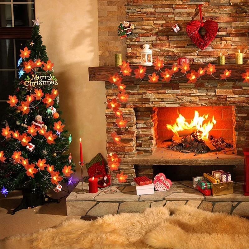 Fall Maple Leaves String Lights, 40 LED Waterproof Maple Leaf Garland Lights,Decorations Lights for Thanksgiving Christmas Decor
Fall Maple Leaves String Lights, 40 LED Waterproof Maple Leaf Garland Lights,Decorations Lights for Thanksgiving Christmas Decor