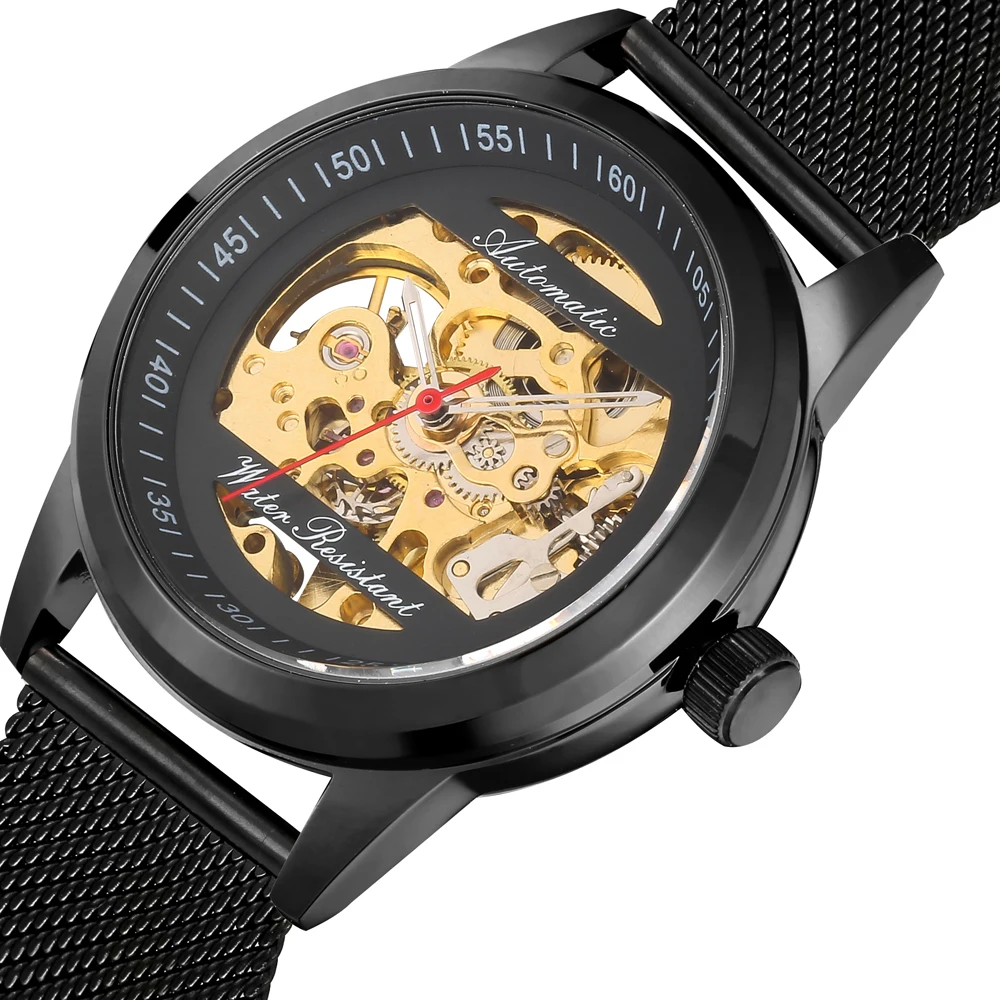 2020 Black Automatic Watch Men Auto Mechanical Hollow Dial Male Clock Relogio Automatico Watch Dropshipping Watch Store 
2020 Black Automatic Watch Men Auto Mechanical Hollow Dial Male Clock Relogio Automatico Watch Dropshipping Watch Store