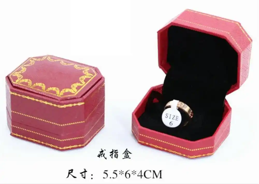 low price red color high quality jewelry gift 1pcs ring box 1pcs