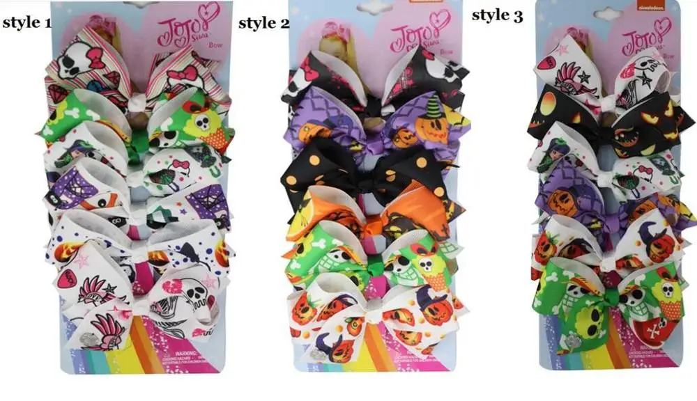 6Pcs/set 4" Hallowmas print ribbon Hair Bows for Girls Multicolor Bowknot Kids Hair Clip Unicorn Hair Accessories
6Pcs/set 4" Hallowmas print ribbon Hair Bows for Girls Multicolor Bowknot Kids Hair Clip Unicorn Hair Accessories