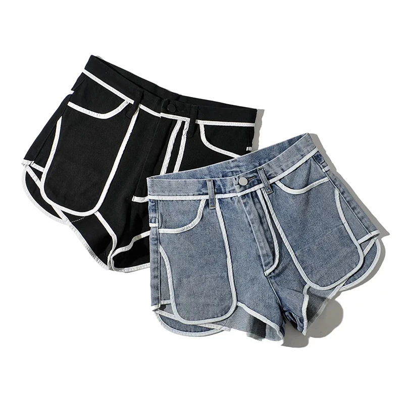 Casual Denim Shorts For Women High Waist Female Fashion New Clothing Summer Tide Hit Color Patchwork Pocket Short
Casual Denim Shorts For Women High Waist Female Fashion New Clothing Summer Tide Hit Color Patchwork Pocket Short