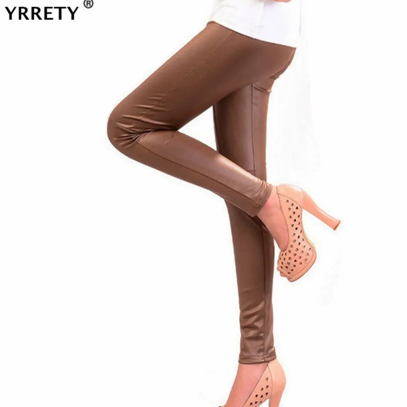 YRRETY Woman Faux Leather Legging Patchwork Vertical Stripes Elastic Waist Ankle Length Black Red Coffee Office Lady Trousers
YRRETY Woman Faux Leather Legging Patchwork Vertical Stripes Elastic Waist Ankle Length Black Red Coffee Office Lady Trousers