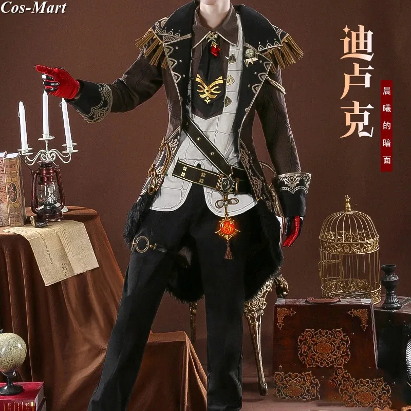 Cos-Mart Game Genshin Impact Diluc Cosplay Costume Male's Brown Battle Uniform Full Set Activity Party Role Play Clothing S-XL 
Cos-Mart Game Genshin Impact Diluc Cosplay Costume Male's Brown Battle Uniform Full Set Activity Party Role Play Clothing S-XL