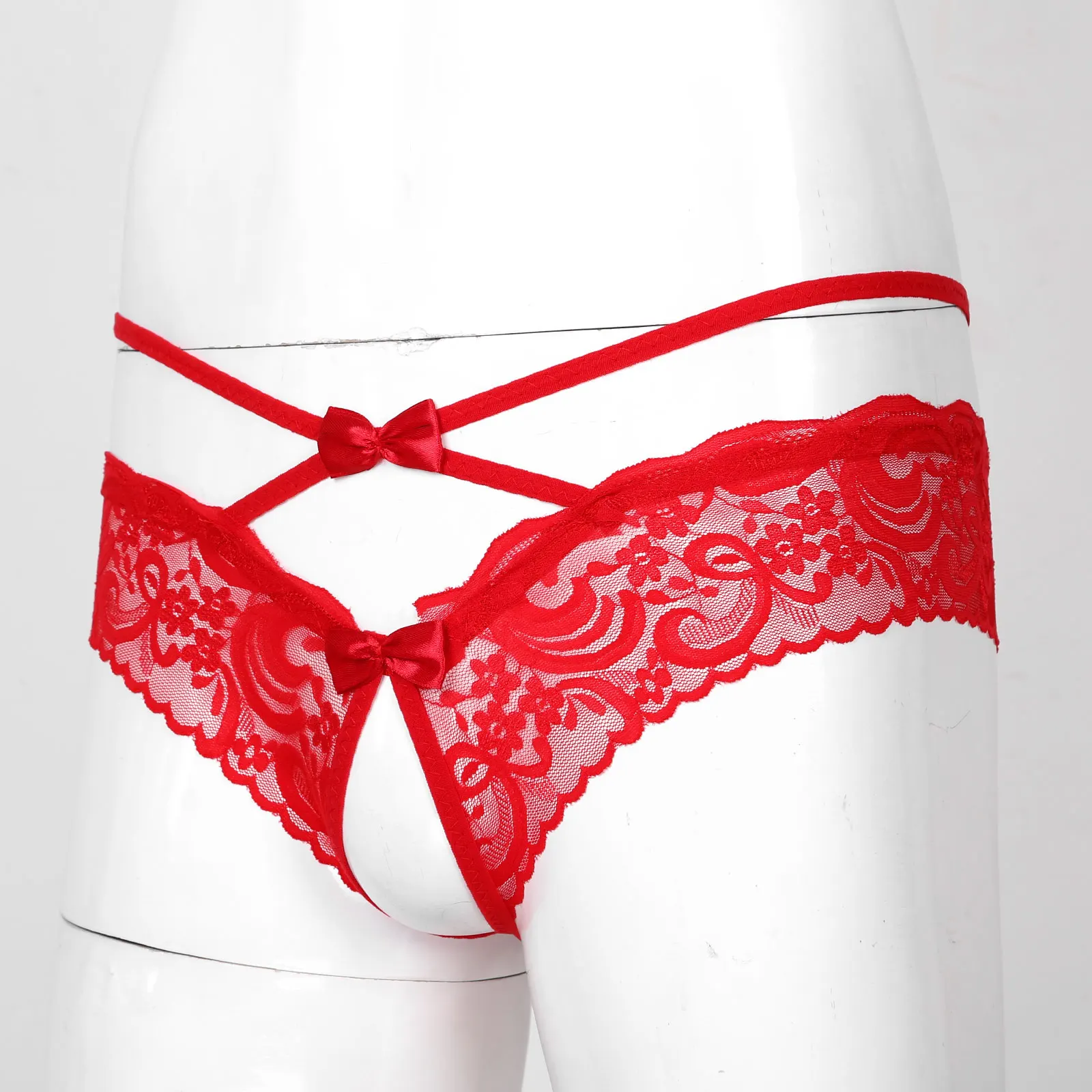 Трусики с доступом и бантом Erolanta Mia, белые, 54-56 УТ-00004500XXXL/4XL - Erolanta - Трусики с доступом - Купить