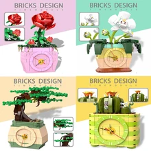 DIY Bonsai Plant Flower Building Block Simulation Clock Module Rose Orchid Cactus Potted Model Assembling Bricks Children's Toys
DIY Bonsai Plant Flower Building Block Simulation Clock Module Rose Orchid Cactus Potted Model Assembling Bricks Children's Toys