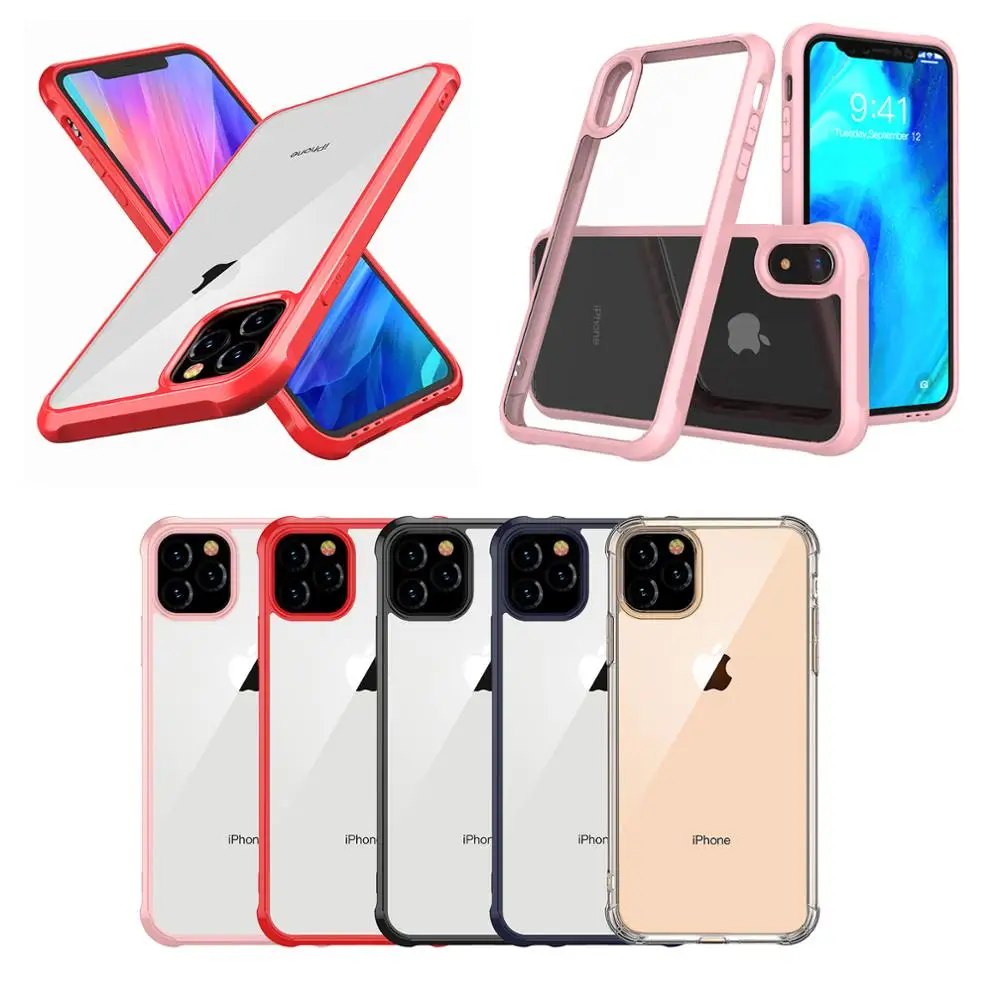 Hybrid Hard PC Soft Bumper Frame Case For iphone 7 8 Plus Xs Max XR X 11 Pro Jelly Clear Back Camera Protective Coque Cases
Hybrid Hard PC Soft Bumper Frame Case For iphone 7 8 Plus Xs Max XR X 11 Pro Jelly Clear Back Camera Protective Coque Cases