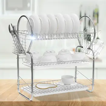 2/3 Layer Dish Drainer Iron Art Kitchen Cutlery Drain Rack Utensils Storage Organizer Rustproof Dishes Plates Organization Shelf
2/3 Layer Dish Drainer Iron Art Kitchen Cutlery Drain Rack Utensils Storage Organizer Rustproof Dishes Plates Organization Shelf