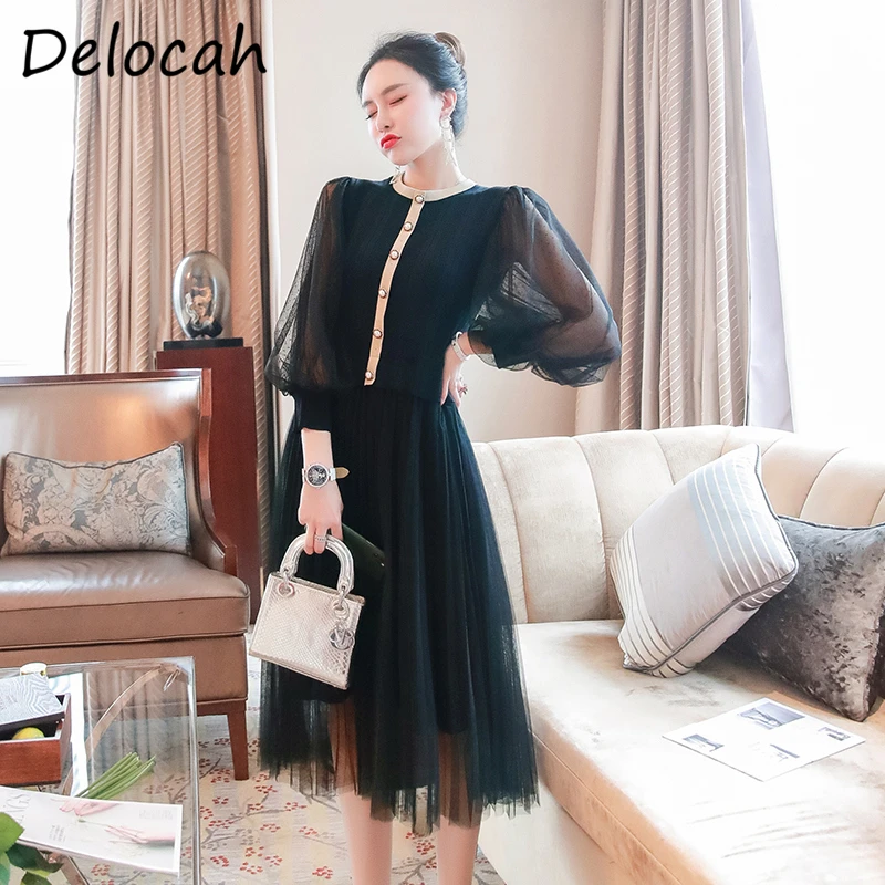 Delocah Autumn Women Fashion Designer Skirts Sets Lantern Sleeve Loose Blouses + High Waist A-Line Mesh Skirts 2 Two Pieces Suit
Delocah Autumn Women Fashion Designer Skirts Sets Lantern Sleeve Loose Blouses + High Waist A-Line Mesh Skirts 2 Two Pieces Suit